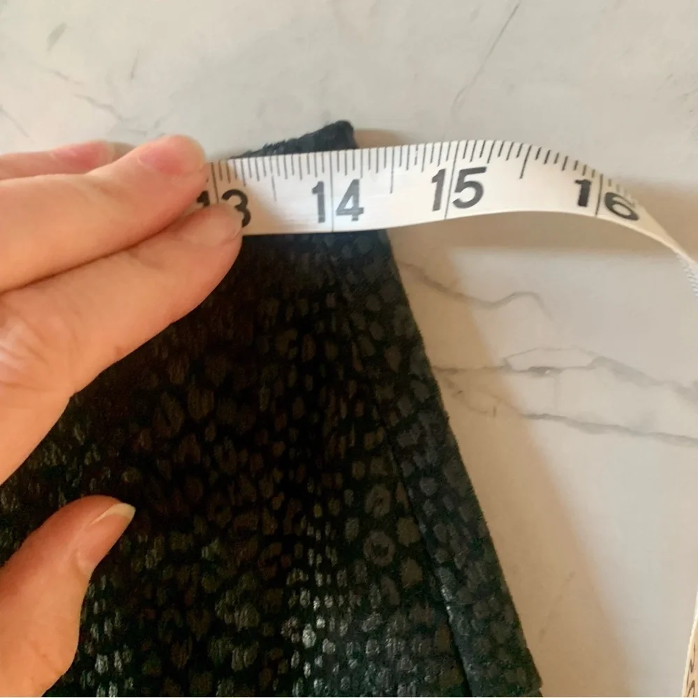 Winlit Womens Black Leather High Waisted Vintage Skirt Deadstock Size 9/10 - Picture 10 of 12
